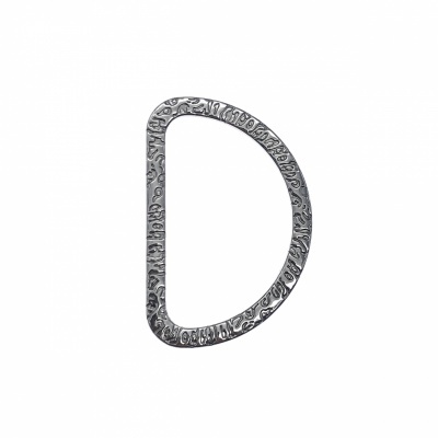 Argola Meia Lua Metálica 4cm com Textura