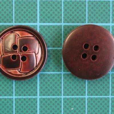 Botão 4 Furos Militar ABS Redondo 23mm