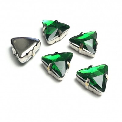 Pedra Triangular 18mm com Base Metálica e Garras