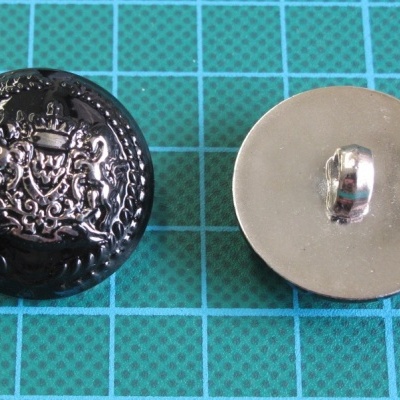 Botão de Pé Militar Brasão Plástico 25mm