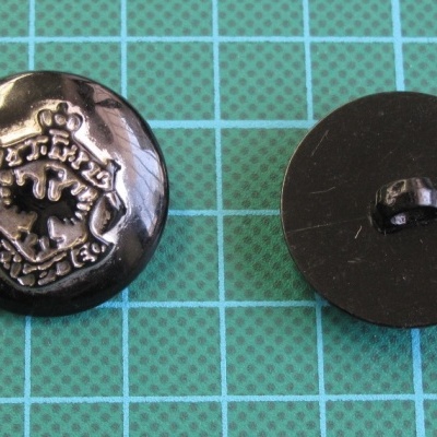 Botão de Pé Militar Brasão Plástico 25mm