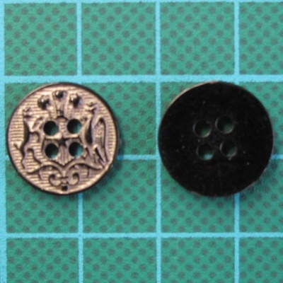 Botão 4 Furos Militar ABS Redondo 15mm