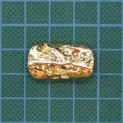 Botão Metálico Irregular com Textura 16x27mm