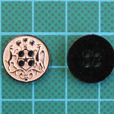 Botão 4 Furos Militar ABS Redondo 15mm