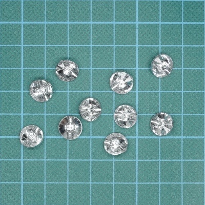 Botão Redondo com Brilhante 10mm Cristal