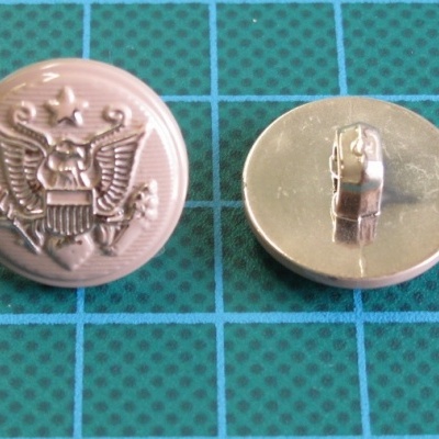 Botão de Pé Militar Brasão ABS Redondo 16mm Rosa