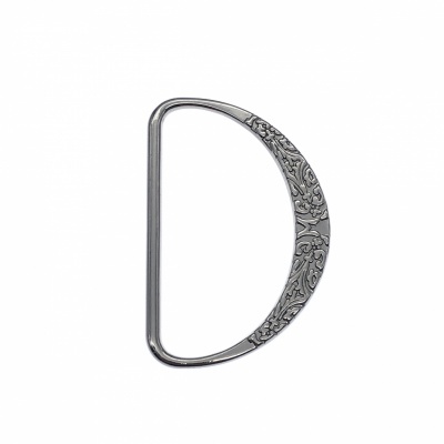 Argola Meia Lua Metálica 4cm com Textura