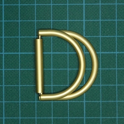 Passador Metálico Meia Lua Dupla 3,5cm OR Mate