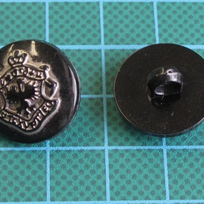 Botão de Pé Militar Brasão Plástico 18mm