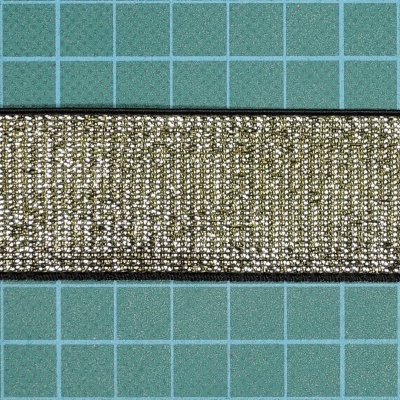 Elástico 28mm Preto com Lurex Ouro