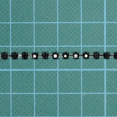 Corrente Pedras 3mm NKP/PT