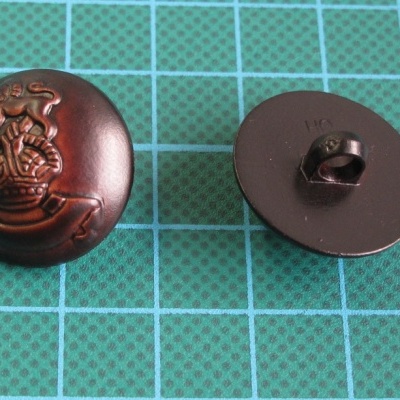 Botão de Pé Militar Brasão Plástico 21,5mm