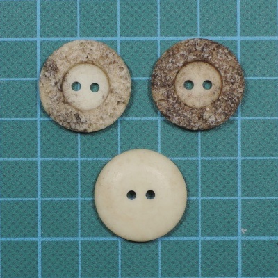 Botão 2 Furos Plástico Redondo 23mm