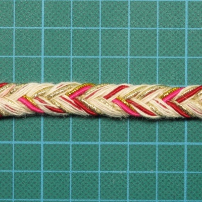 Trança Sutache 10mm com Cordão Lurex