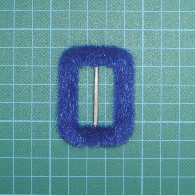 Fivela Rectangular sem Fuzilhão Forrada com Pêlo 3,5cm
