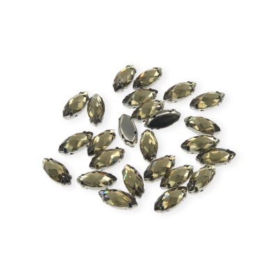 Pedra Barco 7x15mm com Base Metálica e Garras