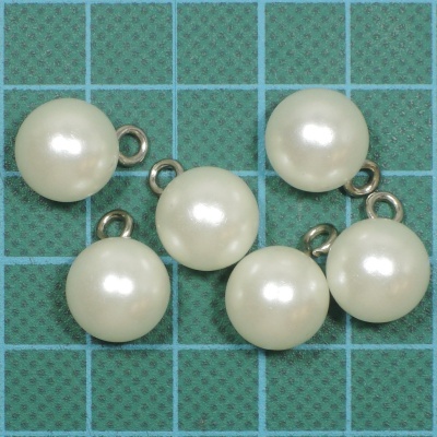 Botão Pérola com Pé Fixo 12mm Cru Mate