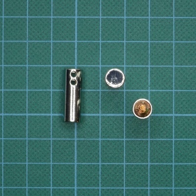 Ponteira Metálica Coser Tubo 22x8mm