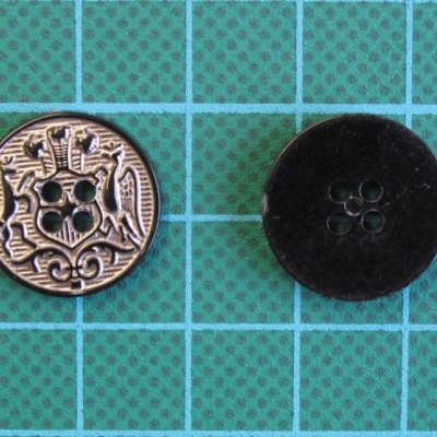 Botão 4 Furos Militar ABS Redondo 17mm