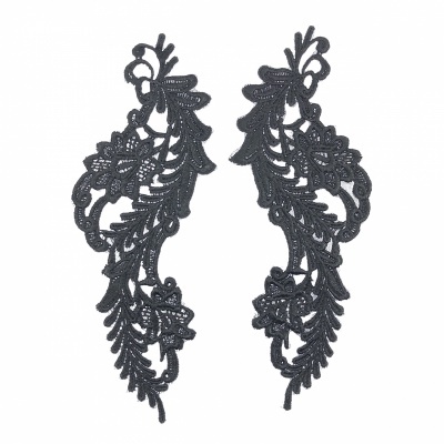 Par de Aplicações Bordadas e Sublimadas 25cm x 9,5cm com Base de Cola