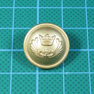 Botão de Pé Militar Brasão ABS Redondo 18mm OR