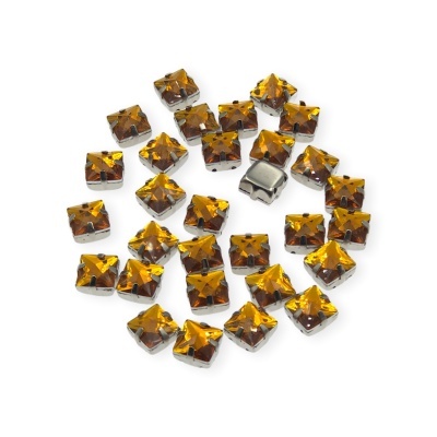 Pedra Resina Quadrada 8mm FB NK 0,30 Cor_D21