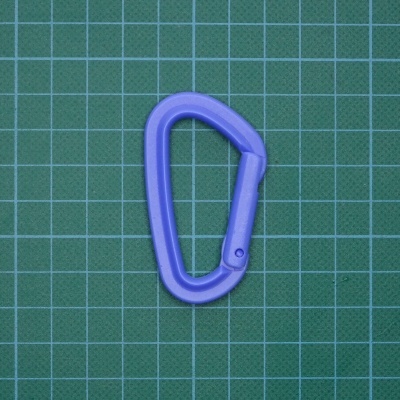 Mosquetão Plástico 4,5cm/6x4cm Azul