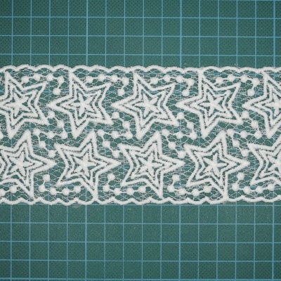 Renda Entremeio 7,5cm com Estrelas