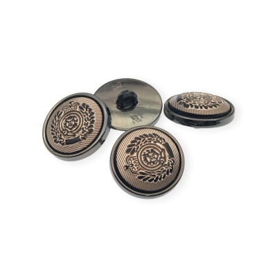 Botão de Pé Militar Brasão Plástico 21,5mm