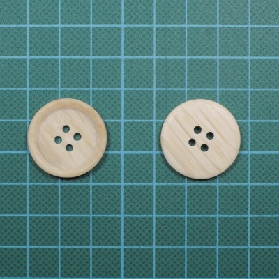 Botão 4 Furos 25mm Natural