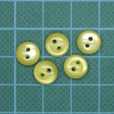 Botão 2 Furos Plástico Redondo 8,5mm Verde