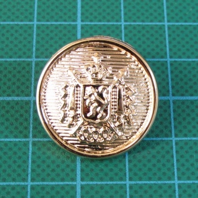 Botão de Pé Militar Brasão Plástico 25mm