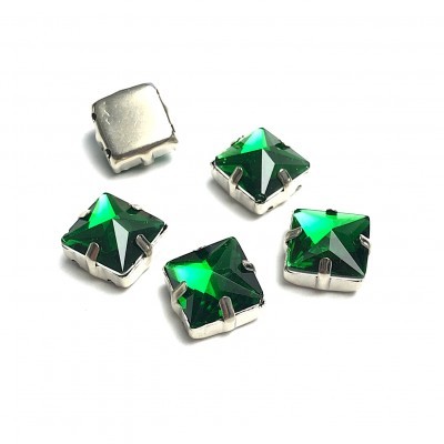 Pedra Quadrada 12mm com Base Metálica e Garras