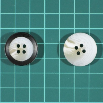 Botão 4 Furos Plástico Redondo 22,4mm