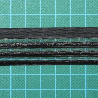 Elástico 25mm Preto com Transparência