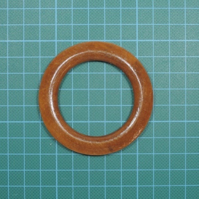 Argola Madeira 7cm Achatada