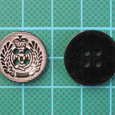 Botão 4 Furos Militar ABS Redondo 19mm