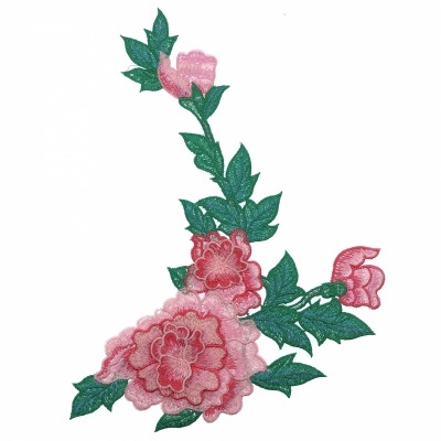 Flor 3D Bordada 34cm x 17,3cm