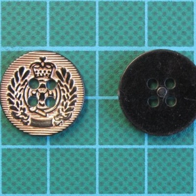 Botão 4 Furos Militar ABS Redondo 18mm