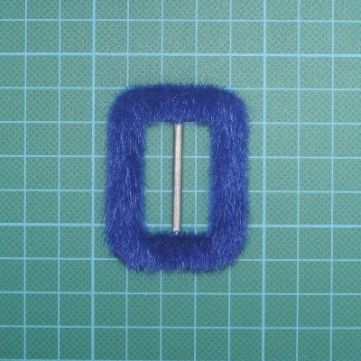 Fivela Rectangular sem Fuzilhão Forrada com Pêlo 3,5cm