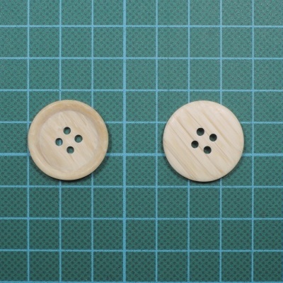 Botão 4 Furos 25mm Natural