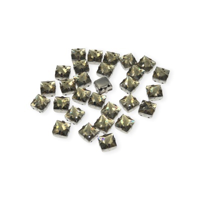 Pedra Resina Quadrada 8mm FB NK 0,30 Cor_D21