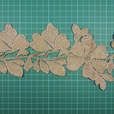 Galão Flores 10cm com Lurex