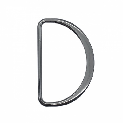 Argola Meia Lua Metálica Achatada 5cm