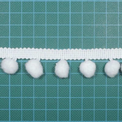 Franja 25mm com Pompons 12mm