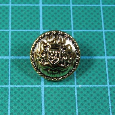 Botão de Pé Militar Brasão ABS Redondo 15mm OR