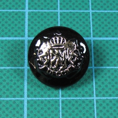 Botão de Pé Militar Brasão Plástico 18mm