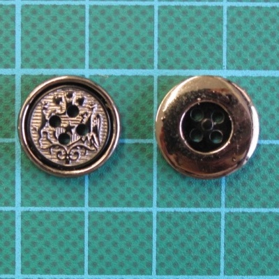 Botão 4 Furos Plástico c/Aro Militar 15mm