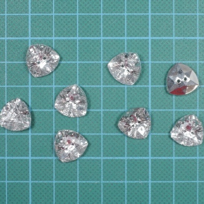 Botão Brilhante Triangular 14mm