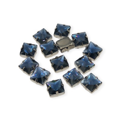 Pedra Quadrada 12mm com Base Metálica e Garras